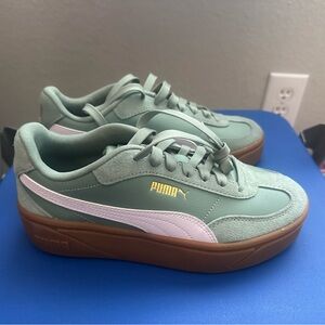 Puma Olive and Tan SoftFoam Sneakers